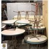 Image 1 : ASSORTED HIEGHTS 36" DIAMETER TABLES W/ BASED