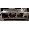 Image 1 : 84" WORK TABLE W/ COOLING RACKS & SINK