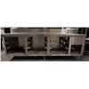 Image 2 : 84" WORK TABLE W/ COOLING RACKS & SINK