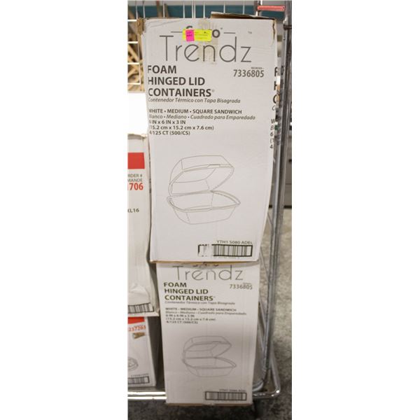 2 FOAM CLAMSHELL CONTAINERS