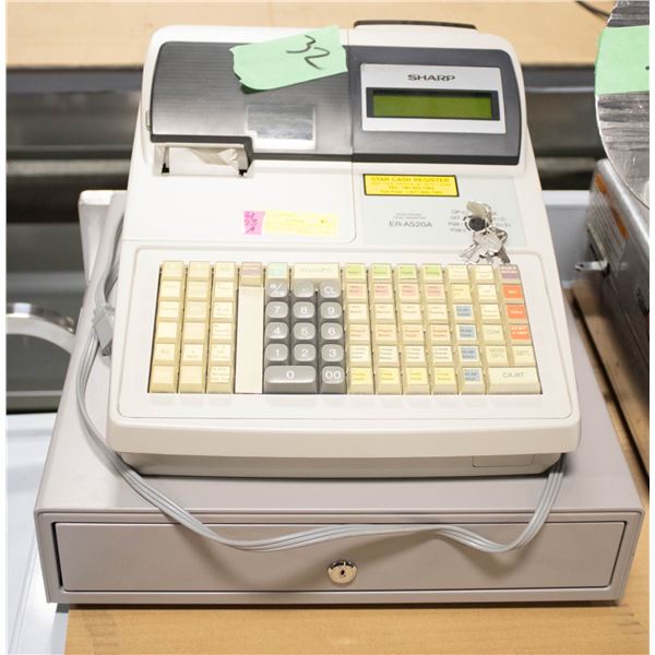 SHARP CASH REGISTER MODEL ER A520A - NO CASH TRAY