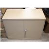Image 1 : BEIGE 2 DOOR STEEL STORAGE CABINET