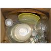 Image 1 : BOX OF ASSORTED GLASS PLATES