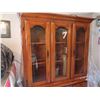 Image 2 : Pine Light-Up China Cabinet 74'' H x 48'' x 17'' 