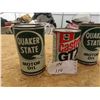 Image 2 : 3 Quaker State Quart Cans , 1 Castrol Quart Can - All with Product