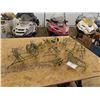 Image 1 : Hand Crafted (2) Tractors (8) Implements - Largest Measures 12'' x 7'' 