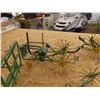 Image 2 : Hand Crafted (2) Tractors (8) Implements - Largest Measures 12'' x 7'' 