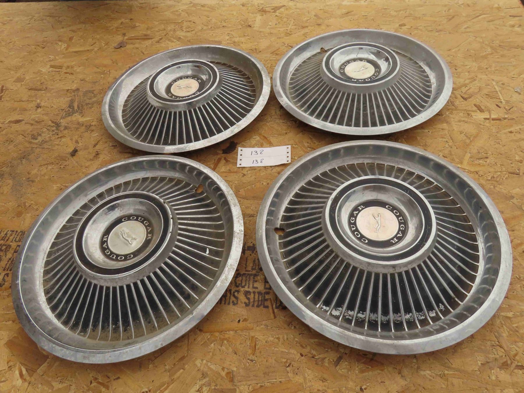 4 Cougar Hubcaps