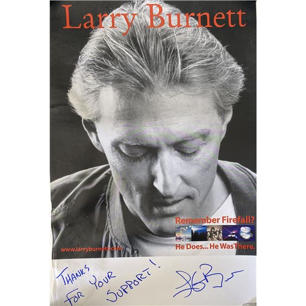 Larry Burnett signed poster