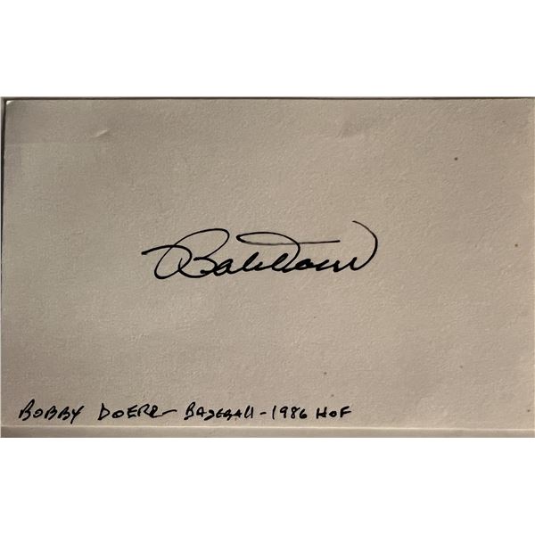Boston Red Sox Bobby Doerr original signature