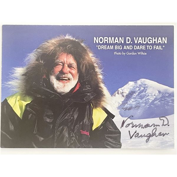 American explorer Norman D. Vaughn signed photo