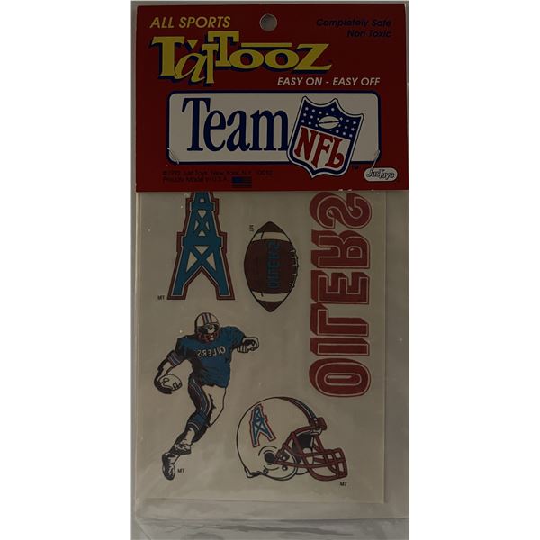 Houston Oilers tattoo sheet