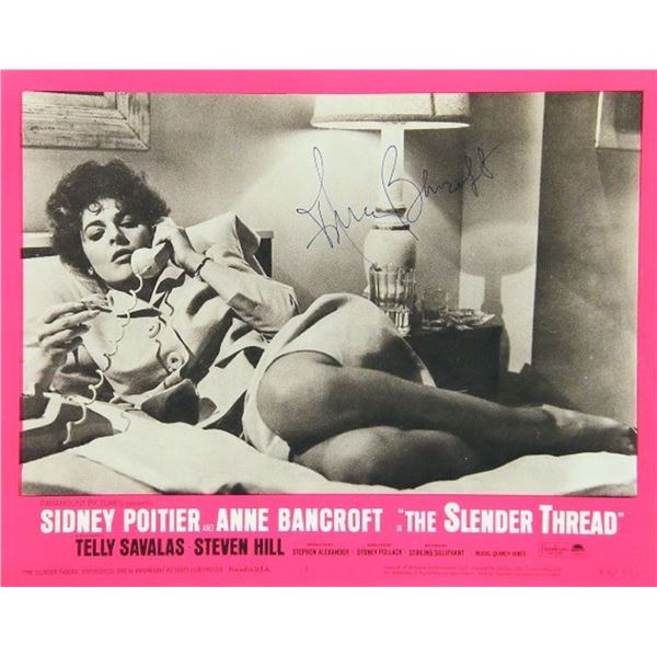 Anne Bancroft signed lobby card