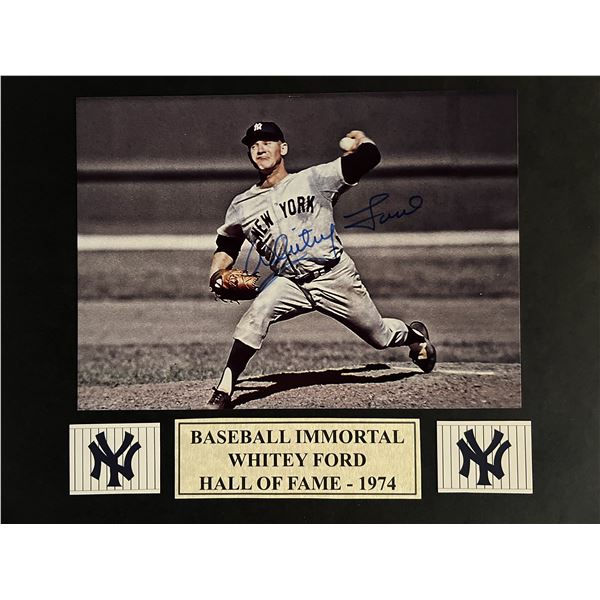 Whitey Ford signed photo