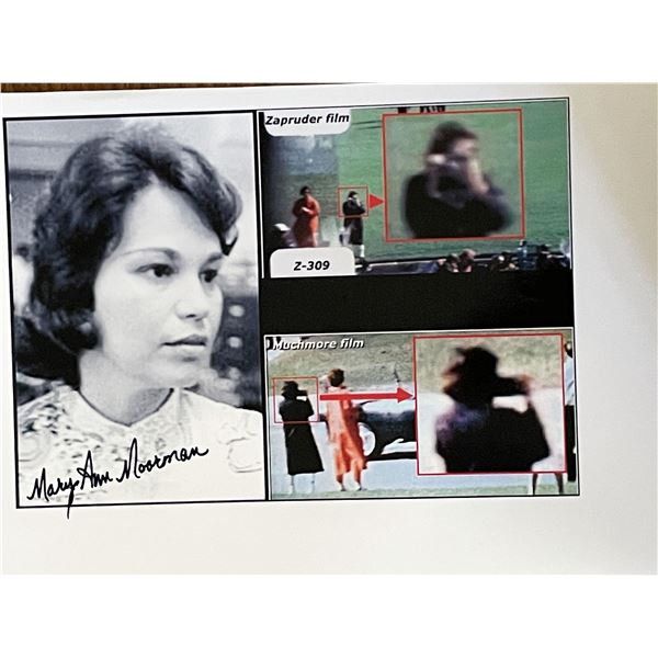 JFK Assassination witness Mary Moorman signed photo