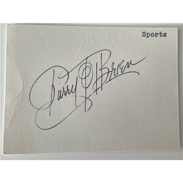 Olympic athlete Parry O'Brien autograph note