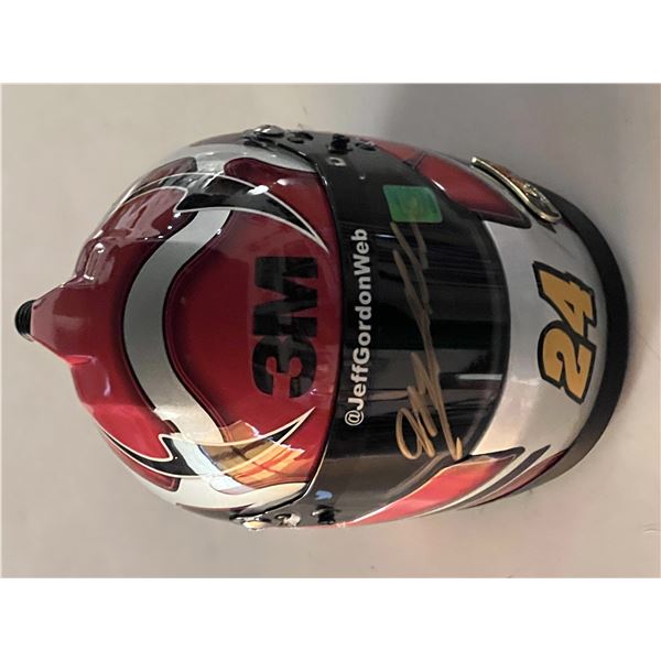 Jeff Gordon signed mini helmet