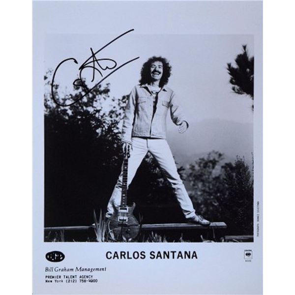 Carlos Santana signed promo photo