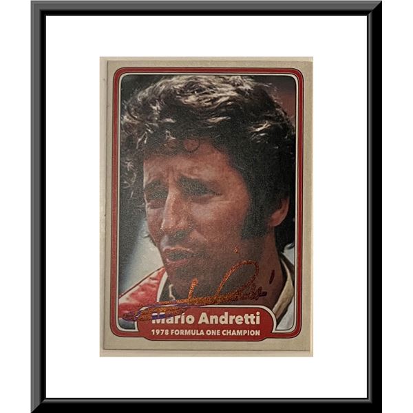 Mario Andretti signed trading card