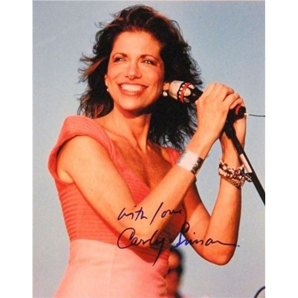 Carly Simon signed promo photo