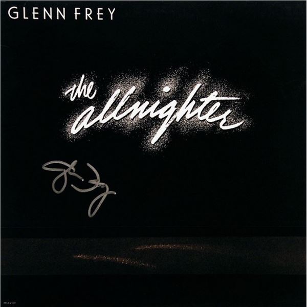 Glenn Frey The Allnighter signed album