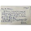 Image 1 : WW2 fighter pilot J.J. Hudson signed note