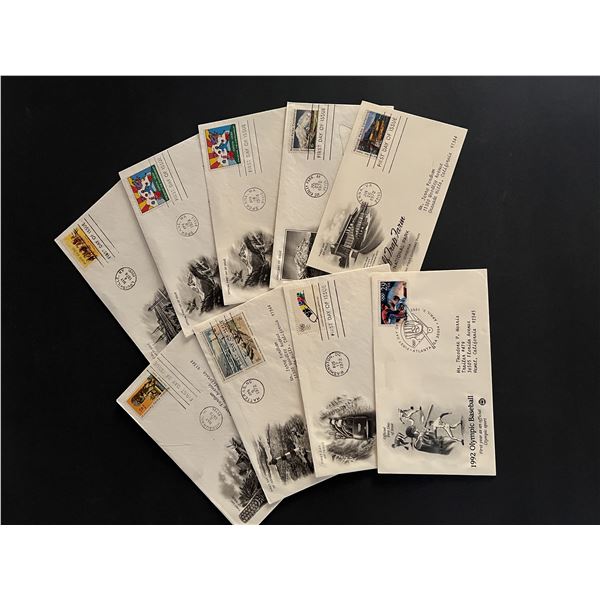 Lot of 10 assorted Olympic FDC's