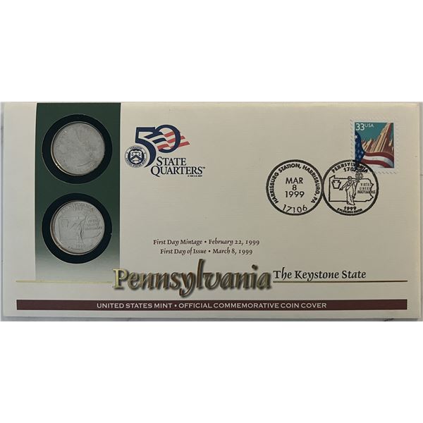 Pennsylvania US Mint Commemorative Coin Cover