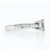 Image 6 : 18k White Gold 1.26 ctw GIA Emerald Cut Diamond w/ Straight Baguette Accents Rin