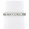 Image 4 : Platinum 0.77 ctw Channel Princess Diamond Milgrain Eternity Stackable Band Ring