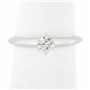Image 2 : Classic Tiffany & Co. Platinum 0.30 ctw Round Diamond Solitaire Engagement Ring