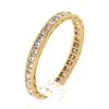 Image 8 : Vintage 18k Gold Channel Princess Diamond Hand Engraved Sides Eternity Band Ring