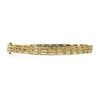 Image 3 : Antique Art Deco 14k Yellow Gold Long 7 Engraved Open Work Square Link Bracelet