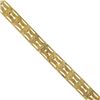 Image 7 : Antique Art Deco 14k Yellow Gold Long 7 Engraved Open Work Square Link Bracelet
