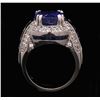 Image 5 : 12.45 ctw Sapphire and Diamond Ring - 14KT White Gold