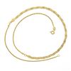 Image 3 : Italian 14k Yellow Gold 16 Fancy Textured Braided Flat Link Chain Necklace