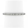 Image 1 : Antique Art Deco Platinum Channel Single Cut Diamond Eternity Wedding Band Ring