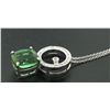 Image 6 : NEW 18k Gold 3.85 ctw Fiery Blue Green Tourmaline & Diamond Dangle Pendant & Cha