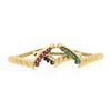 Image 5 : (3) 14K Yellow Gold 0.42 ctw Ruby Emerald & Sapphire Stackable V Band Rings