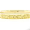 Image 7 : Antique Art Nouveau 14K Gold 7" Floral Repousse Textured Slip On Bangle Bracelet