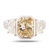 Image 3 : 2.01 ctw SI3 CLARITY Fancy Light Brown CENTER Diamond 18K White Gold Ring (3.26