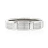 Image 4 : Men's Jeff Cooper Platinum 5.7mm Beveled Grooved Brushed & Polished Band Ring