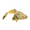 Image 5 : 14K Yellow Gold 0.25 ctw Diamond Textured Modernist Sculpted Shape Brooch Pin