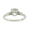 Image 7 : Vintage Platinum 1.14 ctw GIA Round Diamond w/ Baguette Accent Engagement Ring