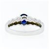 Image 8 : NEW 14K Gold 1.36 ctw GIA Oval Sapphire Solitaire & Diamond Heart Engagement Rin