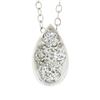 Image 2 : Antique Art Deco 14k Gold 0.50 ctw Pave Diamond Tear Drop Slide Pendant w/ Chain