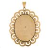 Image 3 : Vintage 14k Gold Hand Engraved Lions Open Frame Locket Pendant w/ Hebrew Writing