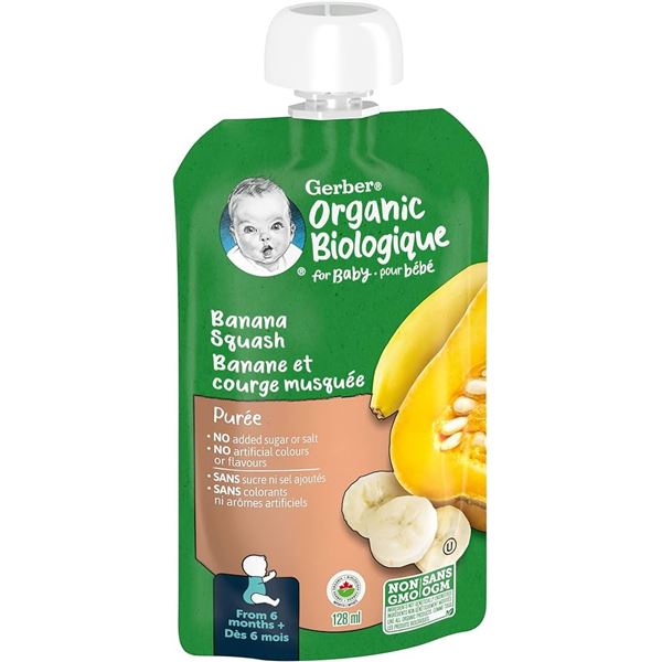 BRAND NEW 12 X 90 ML GERBER BABY FOOD