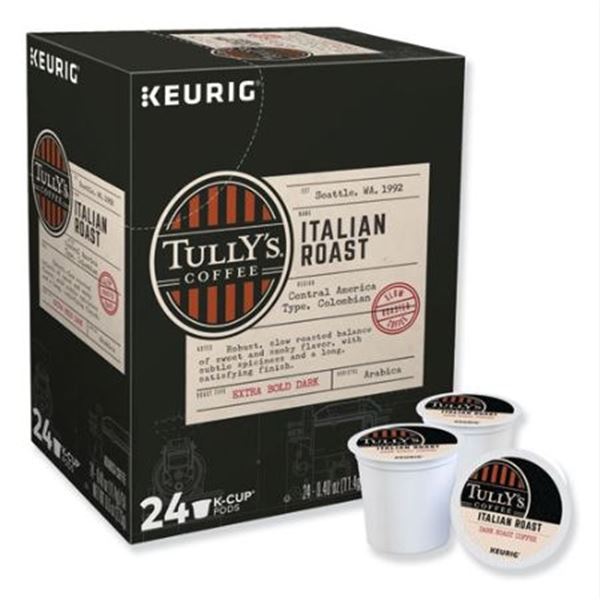 NEW TULLYS COFFEE ITALIAN ROAST 24 KEURIG K PODS