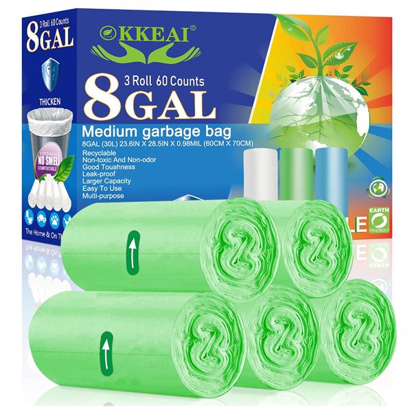 BRAND NEW KKEAI 60 GARBAGE BAGS
